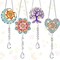 24 Pcs Diamond Art Keychains DIY Diamond Painting Wind Chime Crystal Hanging Ornament for Spring Summer Adult Craft Party(Mandala)